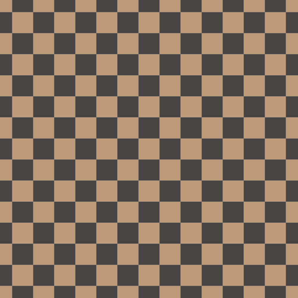 Sort og beige klinkem&oslash;nster Funkis i klassisk skaktern.