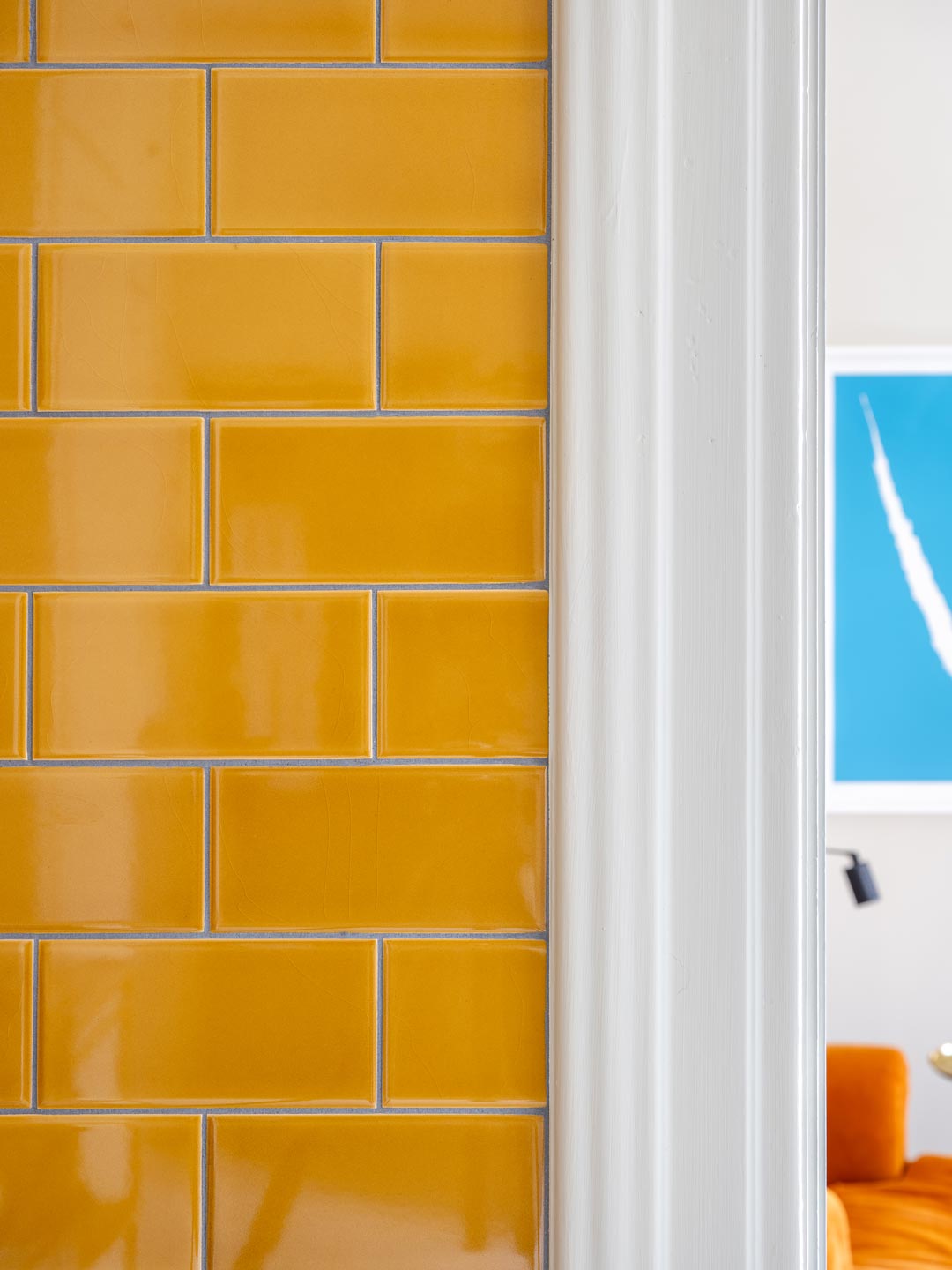 Halve fliser i farven Inca Gold fra H&E Smith