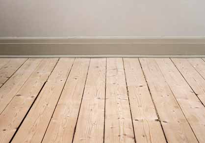 Ludet og hvidoliet plankegulv