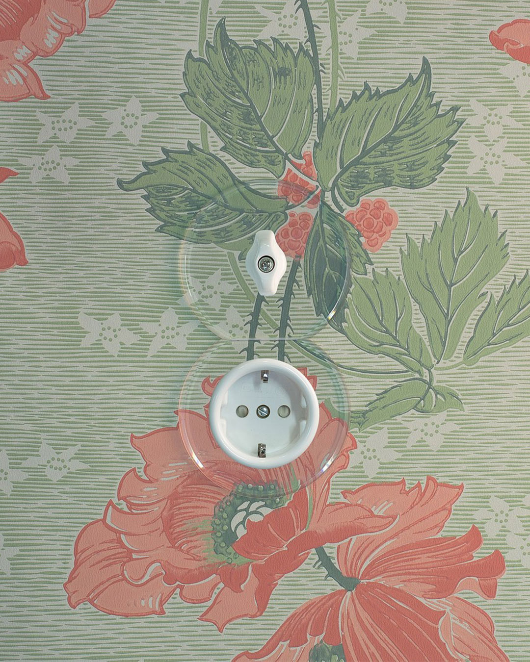 Afbryder og stikkontakt med glasring